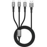 Tech-Protect ultraboost dna 3В1 lightning & type-c & micro-usb КАБЕЛ 3a 120cm ЖЕЛЯЗНО СИВ (5906302330294)