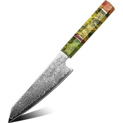 IZMAEL Damaškový kuchynský nôž Yorokobi Petty/Multifarebná 15.5 cm