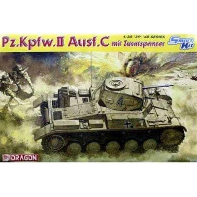 DRAGON Model Kit tank 6432 Pz.Kpfw.II Ausf.C w/ZUSATZPANZER (SMART KIT) (1:35) CF_34-6432