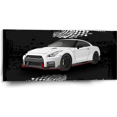 Sablio Obraz Nissan GTR 35 Černý - 110x50 cm