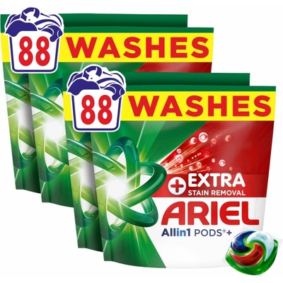 Ariel Allin1 Pods +Extra Účinok Odstránenia Škvŕn pracie kapsuly 2 x 88 PD