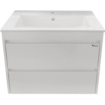 Triano Шкаф за баня с умивалник, Ема, бял (71010)