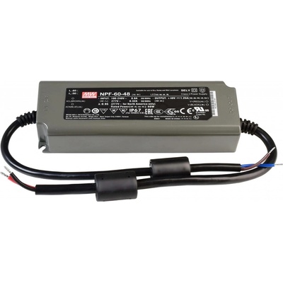 Meanwell napájení CV, NPF-60-48 konstantní napětí 0-1250 mA IP67 48V DC 60,00 W 872106