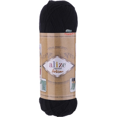 Alize Příze Superwash Artisan Varianta: 60 černá