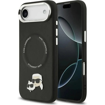 KARL LAGERFELD Кейс Karl Lagerfeld Karl & Choupette Pins MagSafe за iPhone Air - черен (3666339494988)