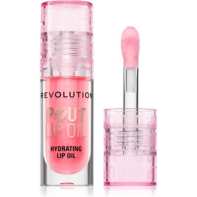 Revolution Beauty Pout Lip масло от нар с хидратиращ ефект цвят Pink Shimmer 3ml