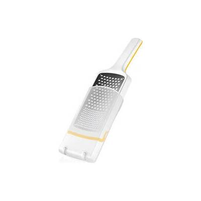 TESCOMA Handy X-sharp bílé – ruční nerezové struhadlo na sýr s nádobkou