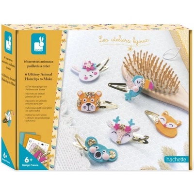 Janod Atelier Комплект за изработка на бижута Фиби за коса 6 бр от 6 години