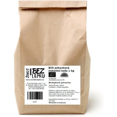 Život bez lepku BIO pohánková kaša instantná natural 1000 g