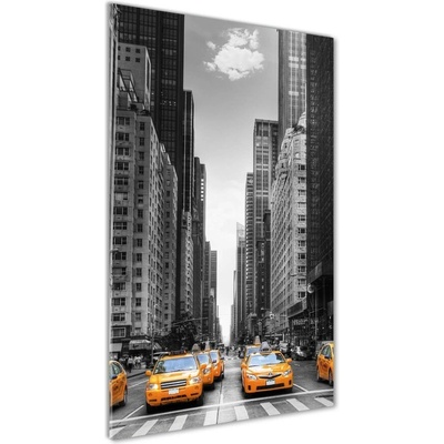 Vertikálny foto obraz sklenený Taxi New York 50x100 cm