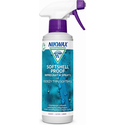 Nikwax impregnace Softshell Proof Spray-On 300ml Gore Windstopper, Windblock