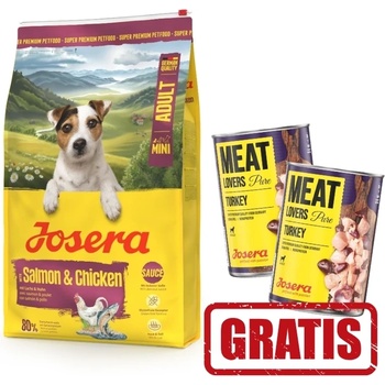 Josera Mini Salmon & Chicken 10kg + 2 х 400 г БЕЗПЛАТНО