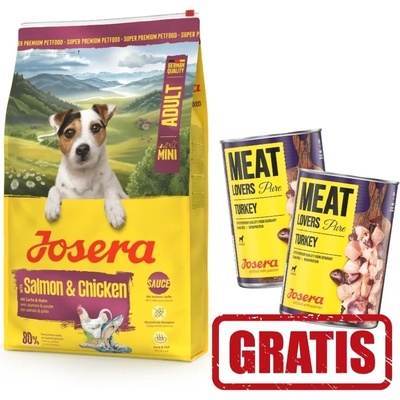 Josera Mini Salmon & Chicken 10kg + 2 х 400 г БЕЗПЛАТНО