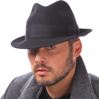 Мъжка филцова шапка Fedora HatYou CF0045, Черен