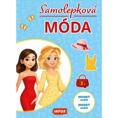 Samolepková móda modrý sešit