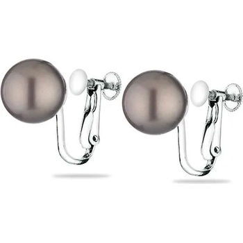 Image 1 of Swan Сребърни обици с естествена перла от Таити TA09B Swan