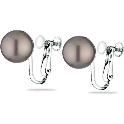 Swan Сребърни обици с естествена перла от Таити TA09B Swan