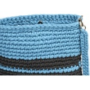 Justin Design háčkovaná crossbody kabelka Viktorie se šedou modrá
