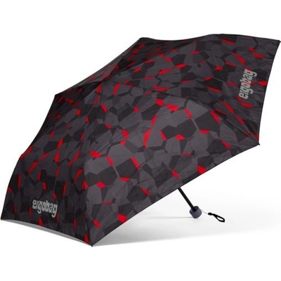 Ergobag TaekBeardo deštník skládací černo červený