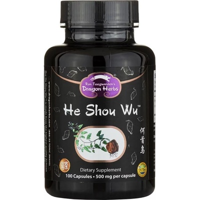 Dragon Herbs Хи Шоу У (Фо-ти) 100 капсули | Dragon Herbs (005427 (542) DH)