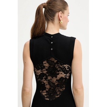 Morgan Рокля Morgan в черно къса с кройка по тялото RMLISEA (RMLISEA)