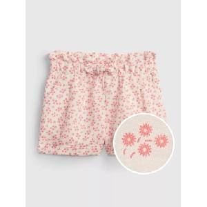 GAP Baby къси панталони с цветен принт Utility от лен GAP GAP | Rozov | Момичешки | 98