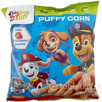 Sweet 'n Fun Paw Patrol BIO PUFFY CORN chrumky jahodové 50 g