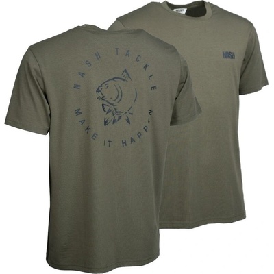 Nash tričko Make It Happen T-Shirt Carp Logo green