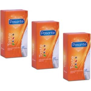 Pasante 36 бр. (3x12 бр. ) Плодови презервативи Pasante Flavours