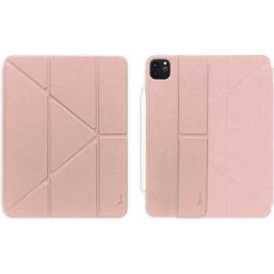 Torrii Torrio Plus Case - кожен кейс и поставка с отделение за Apple Pencil за iPad Pro 11 (2020), iPad Pro 11 (2018) (розов)