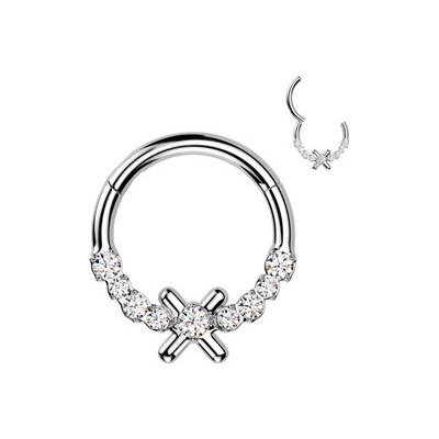 Šperky4U Ocelový piercing segment kruh SG118-1210