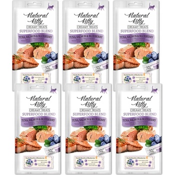 Natural Kitty Creamy omáčka tuniak losos čučoriedka 4 x 12 g