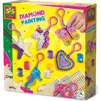 Image 1 of SES Creative Diamond Painting Wooden Keychains (s14702)