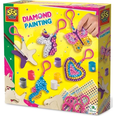 SES Creative Diamond Painting Wooden Keychains (s14702)