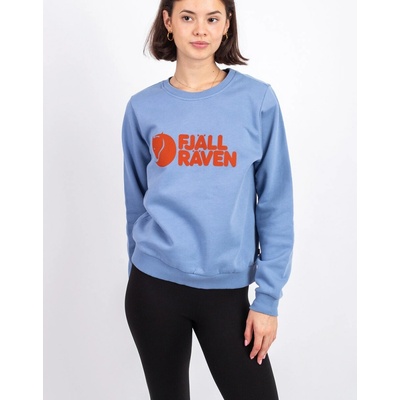 Fjällräven Logo Sweater W 543-243 Dawn Blue-Terracotta Brown