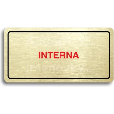 ACCEPT Piktogram INTERNA - zlatá tabulka - barevný tisk