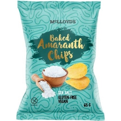 McLLOYDS Chipsy amarantové morská soľ bezlepkové 65 g