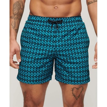 Superdry Бански гащета Superdry Printed 15´´ swimming shorts - Blue (Navy Geo Print)