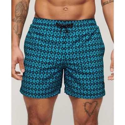 Superdry Бански гащета Superdry Printed 15´´ swimming shorts - Blue (Navy Geo Print)