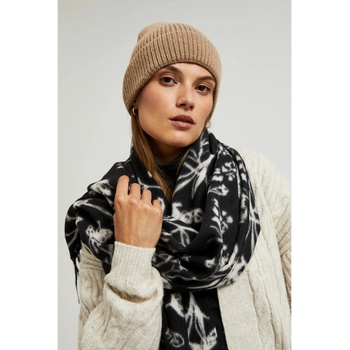 Moodo Бяло и черно дамско шарено шалче Moodo Moodo | Cheren | ЖЕНИ | UNI