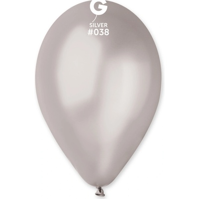 Svet balonku Balónik metalický strieborný 26 cm