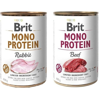 Brit Adult Mono Protein Rabbit 6 x 400 g a Brit Adult Mono Protein Beef 6 x 400 g