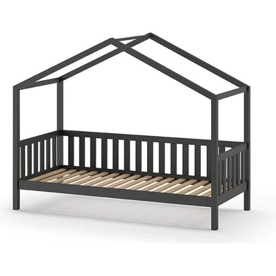 VIPACK Детско легло от антрацитна борова дървесина 90x200 cm DALLAS - Vipack (DAHK9080)