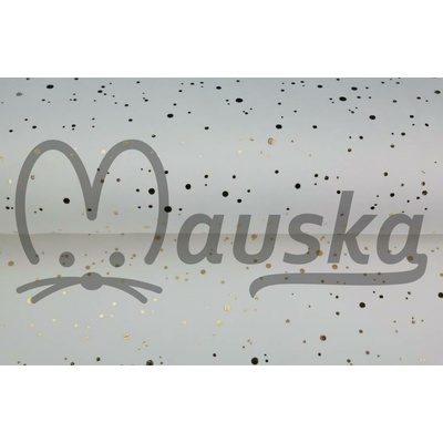 Úplet zlaté puntíky BÍLÁ