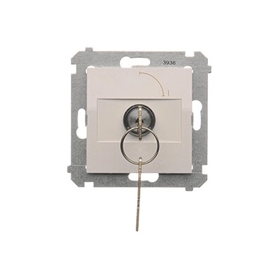 Simon Spínač na kľúč (1) 5A/250V 2-polohy (SP) biela SIMON54Pre