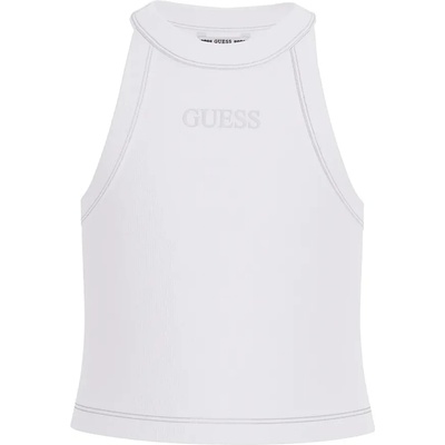 GUESS Потник рипс за момиче в бял цвят с бродиран надпис Guess