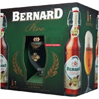 Bernard 12 pack svát. 5% 4 x 0,5 l (dárkové balení 2 sklenice)