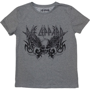 Def Leppard Tribal Skull Grey S Дамски Риза (DEFLTS46LG01)
