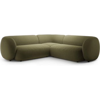 Micadoni Зелен кадифен ъглов диван Kate - Micadoni (MIC_COR_44_F1_KATE3)