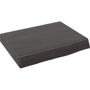 vidaXL Стенен рафт тъмнокафяв 40x30x(2-6) см обработен масивен дъб (363748)